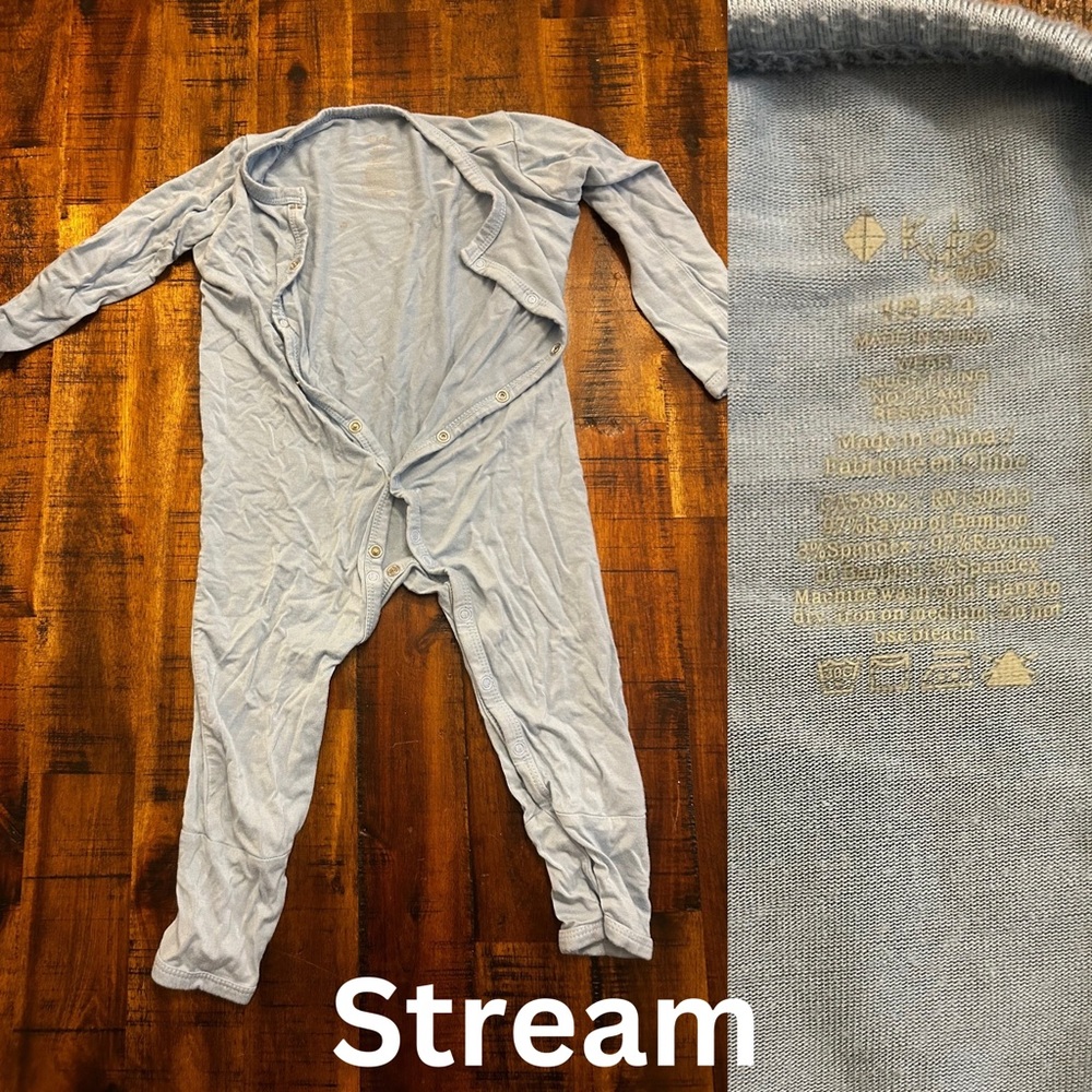 Kyte BABY button-up Onesie in Stream color 18-24 months